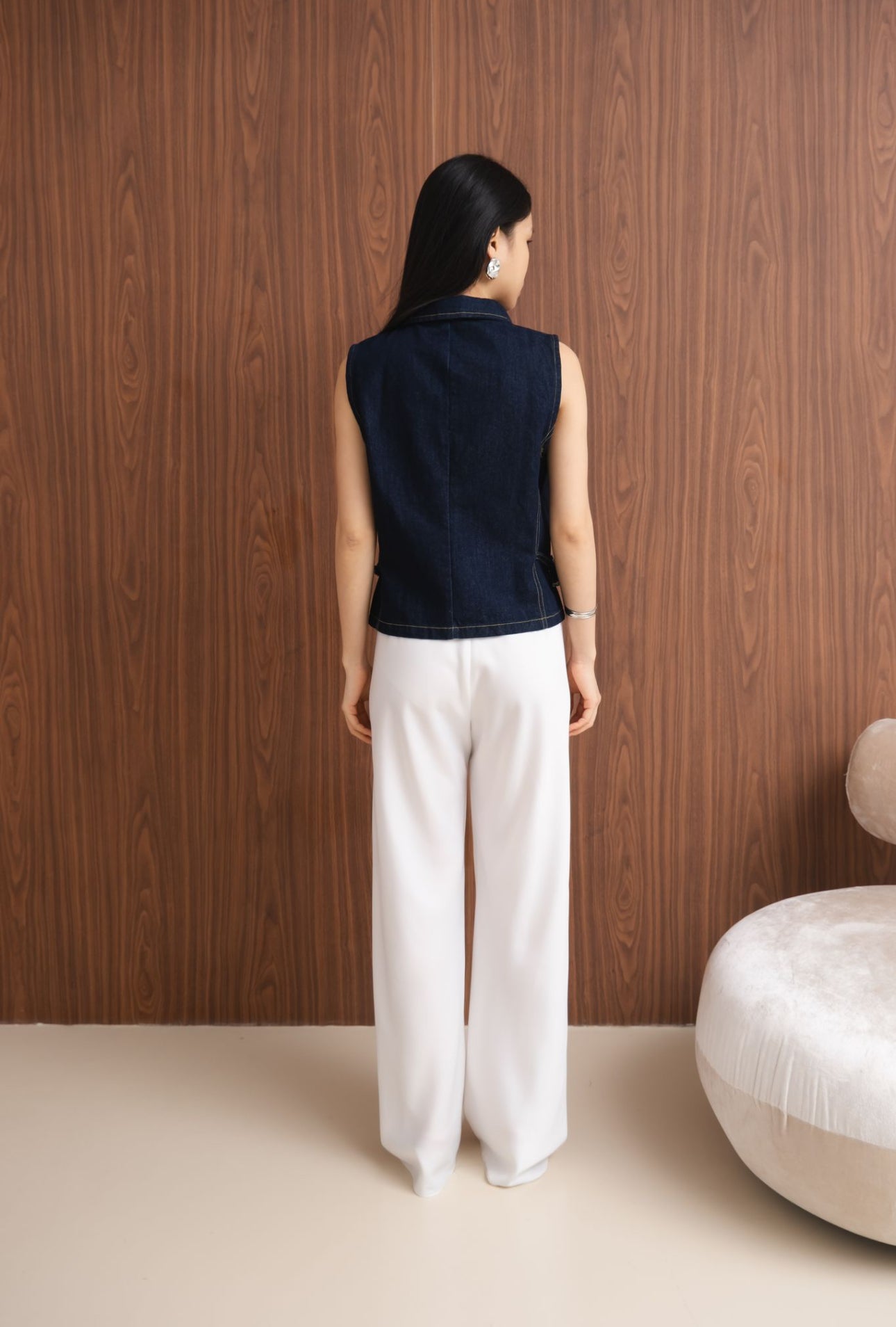 Hustle Denim Top | Dark Blue