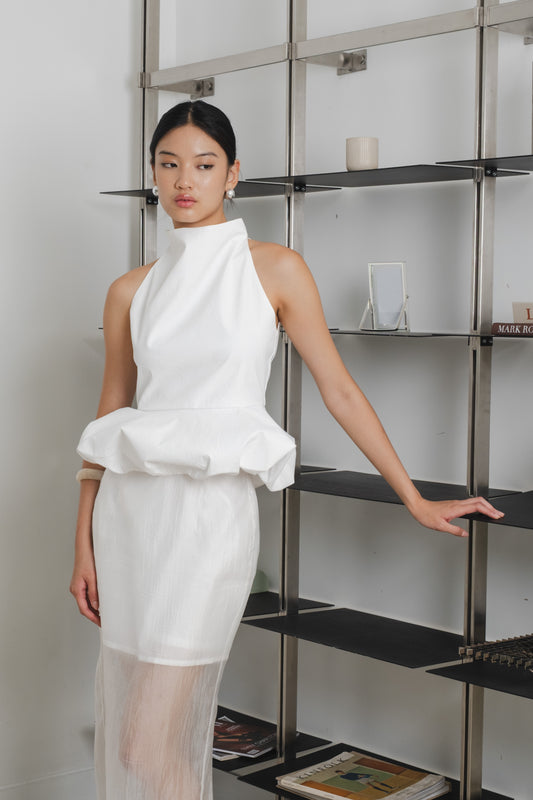 Shift Balloon Top | White