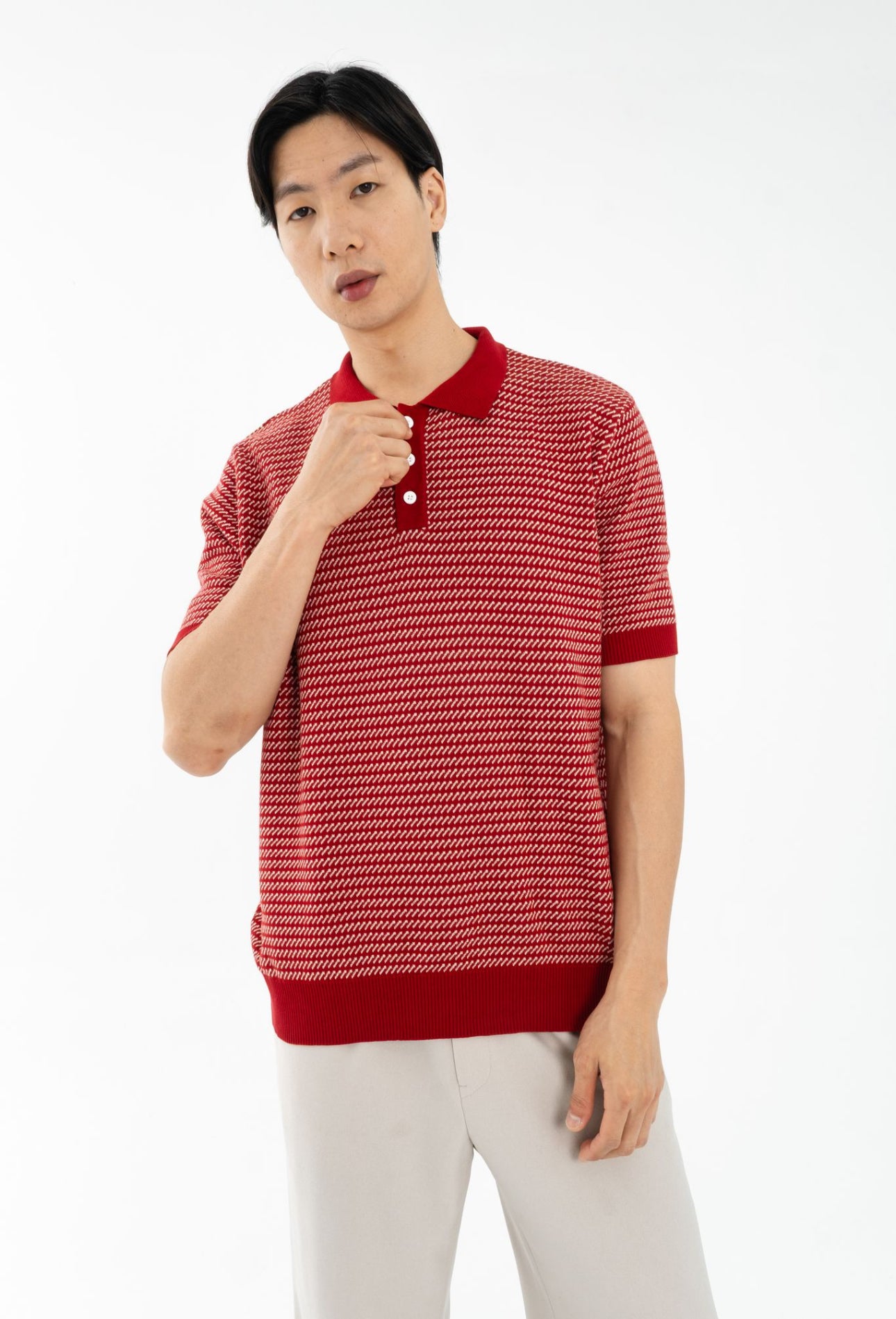 Brave Polo Top | Red