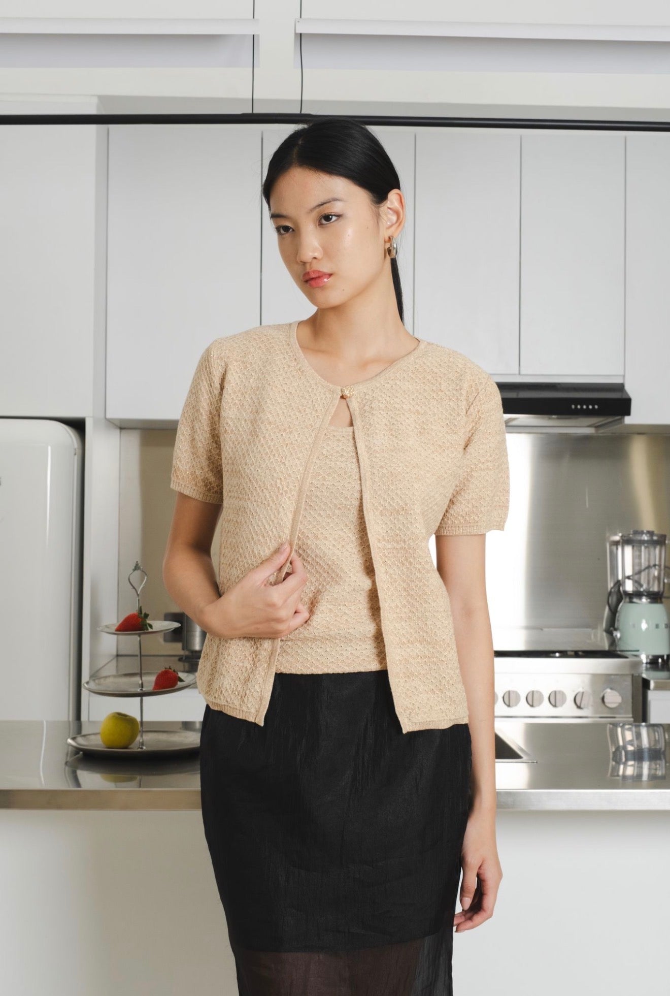Lustre Knit Glitter Set | Cream