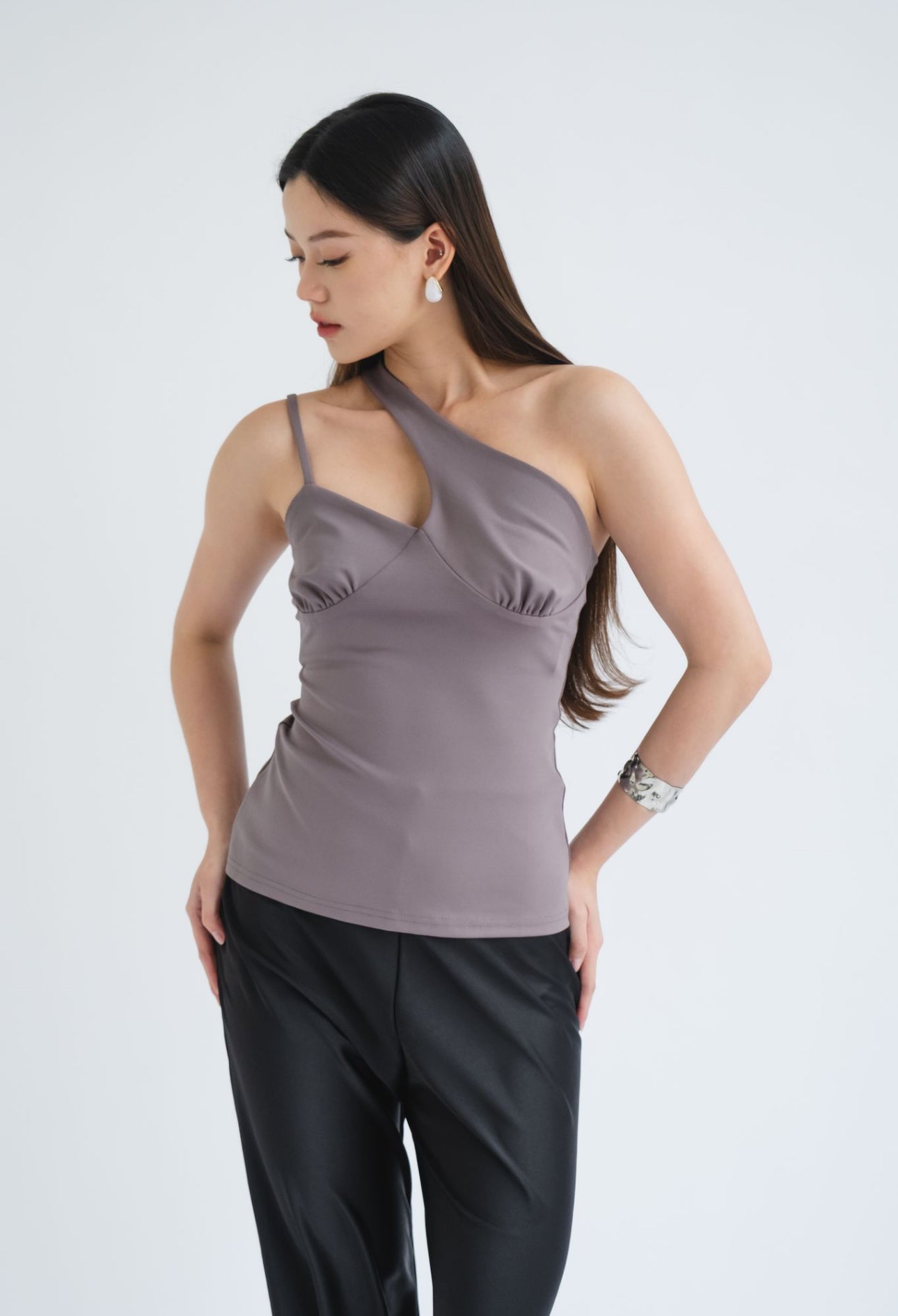 Faye Asymmetrical tank | Space Grey