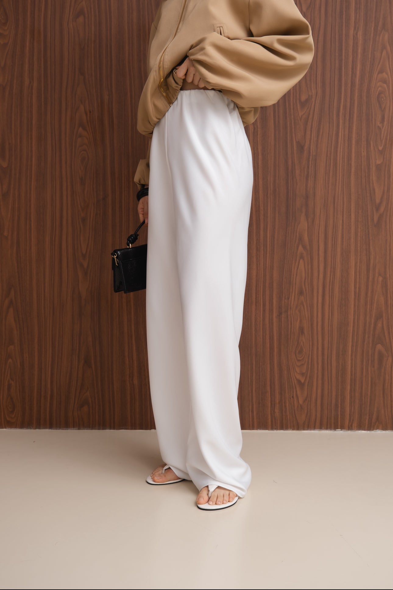 AllDay Satin Pants | White