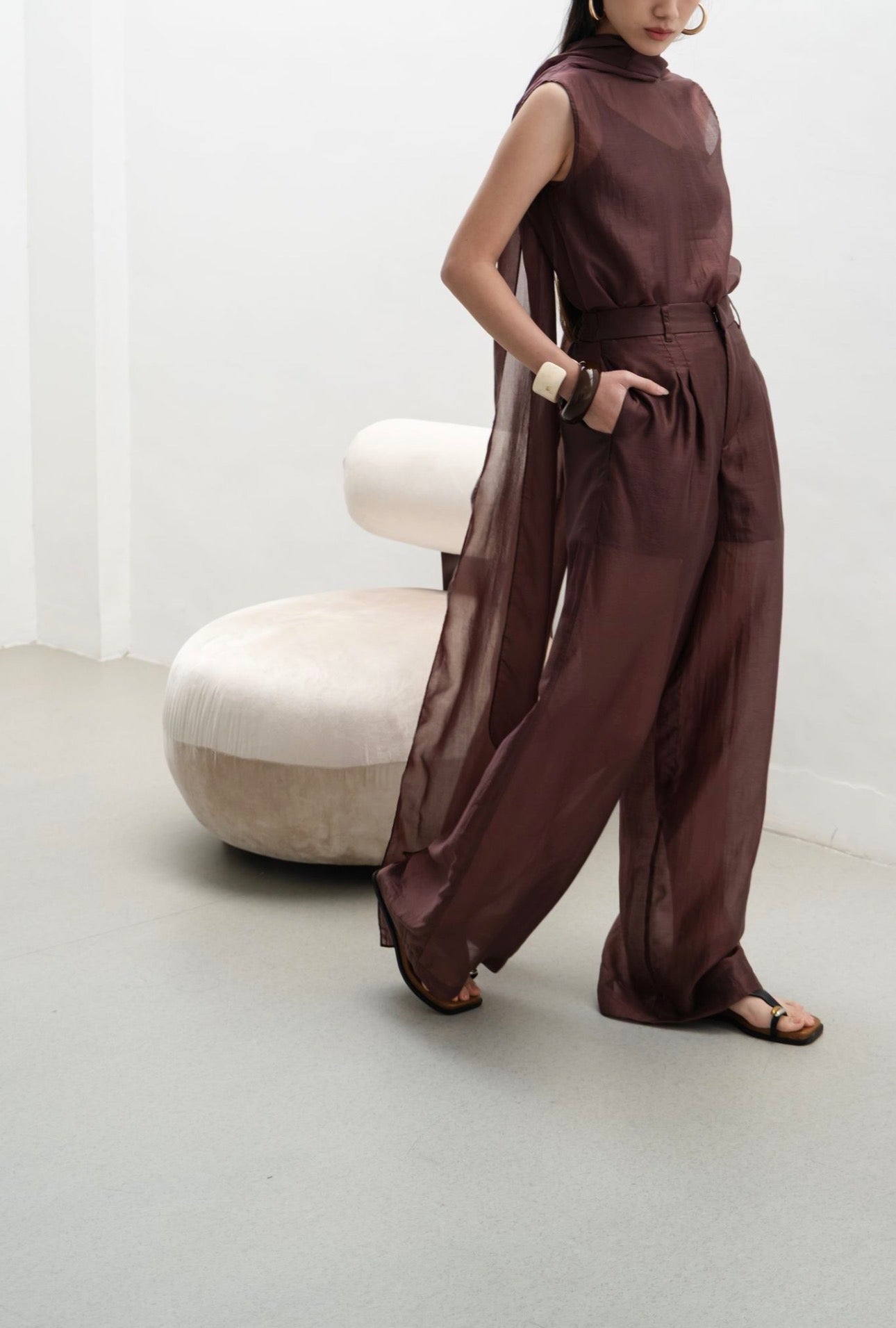 Form Sheer Pants | Espresso