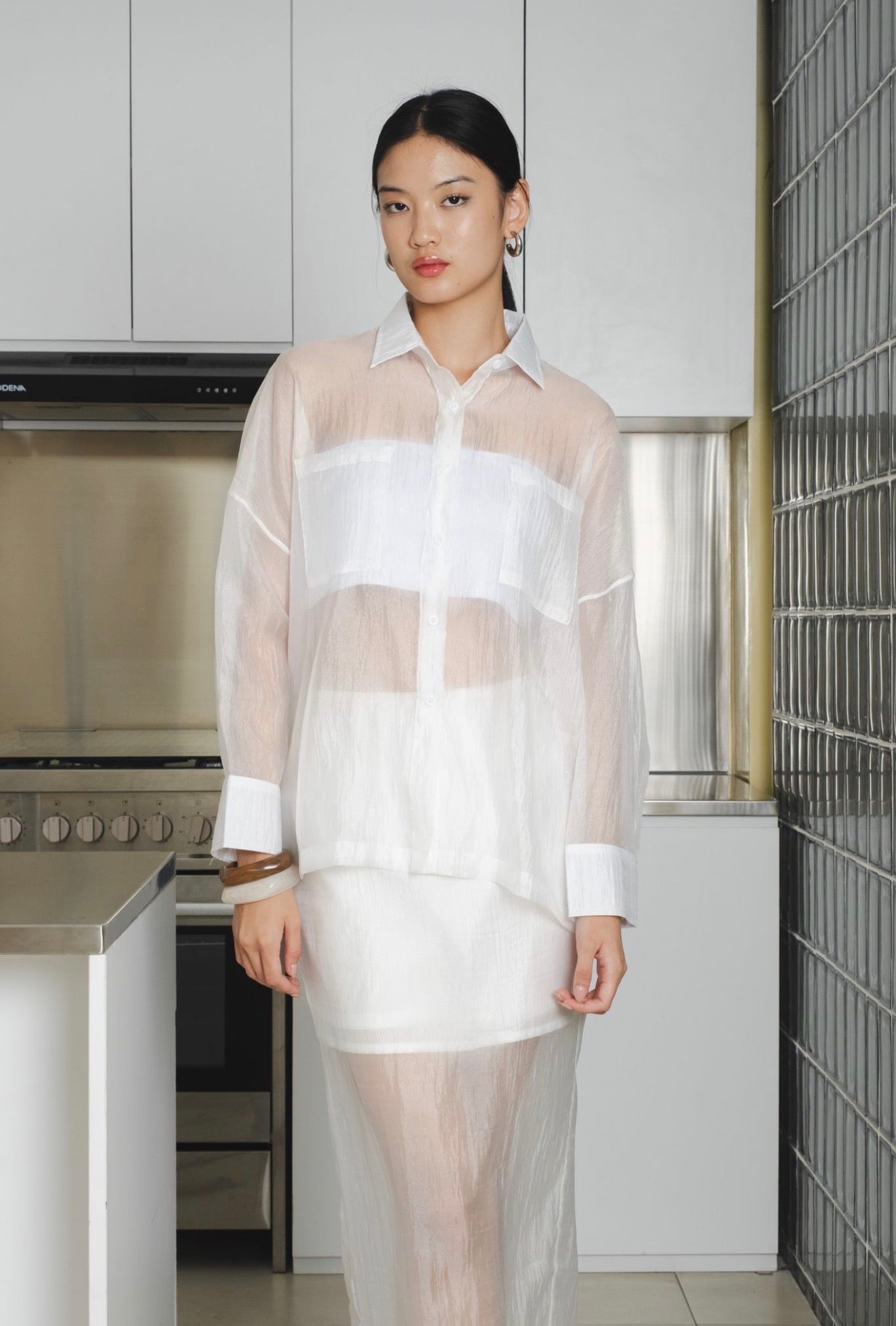 Brise Sheer Shirt | White