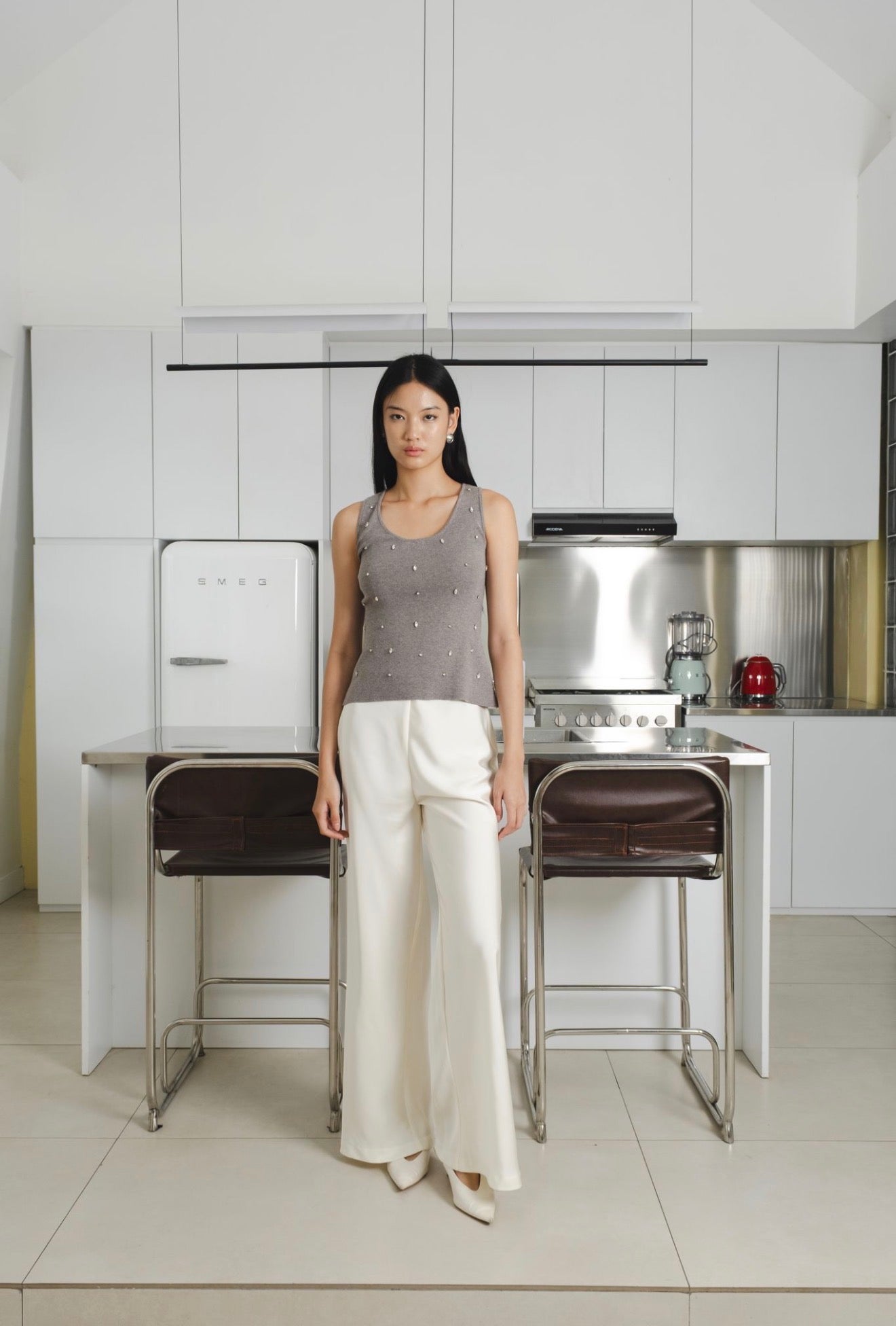Ease Tanktop | Grey Beads