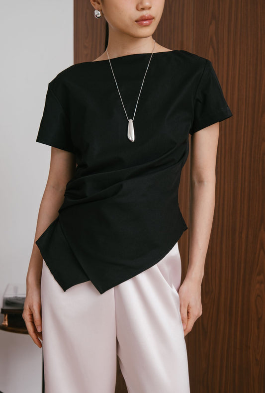 Overtime Pleats Top | Black