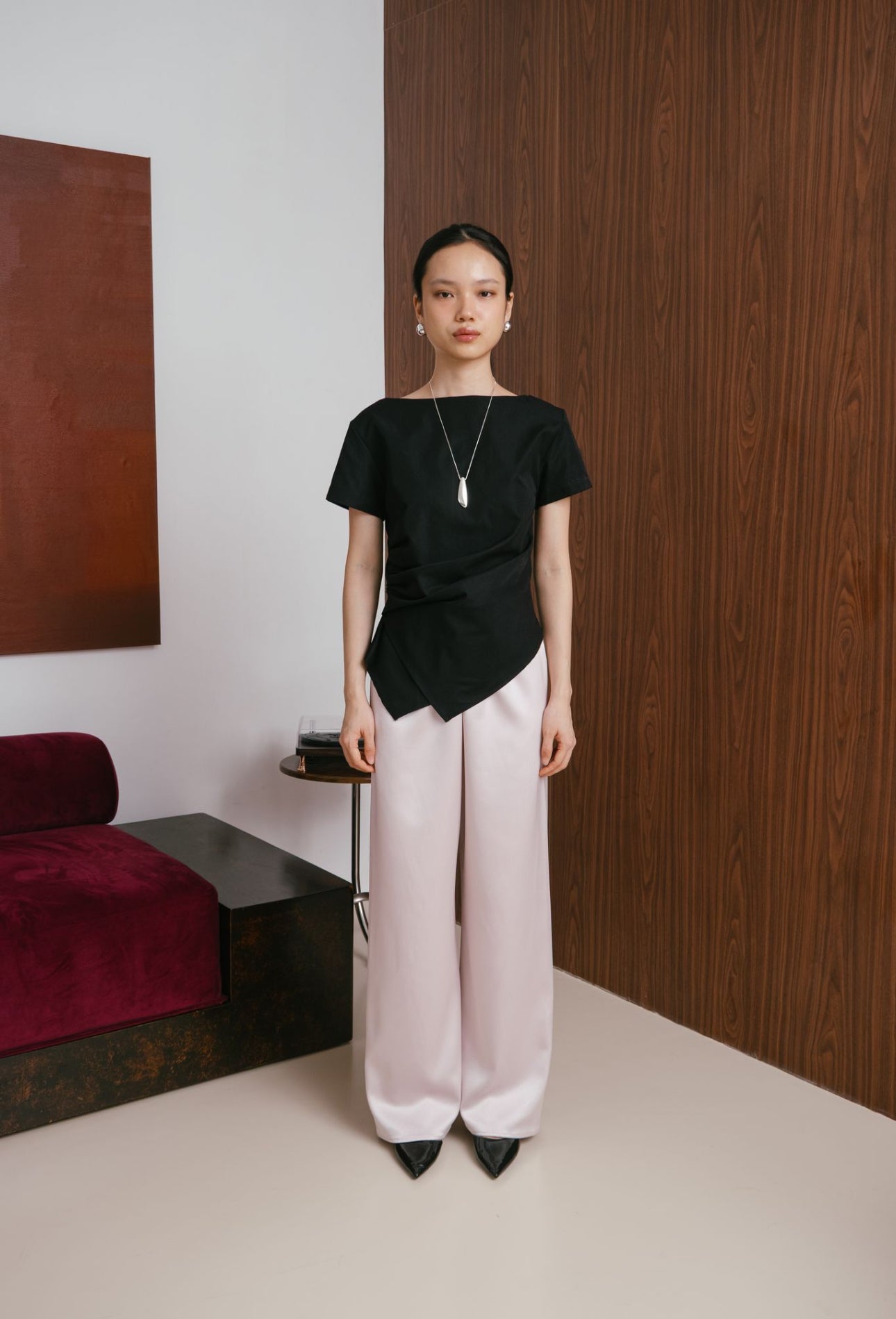 Overtime Pleats Top | Black