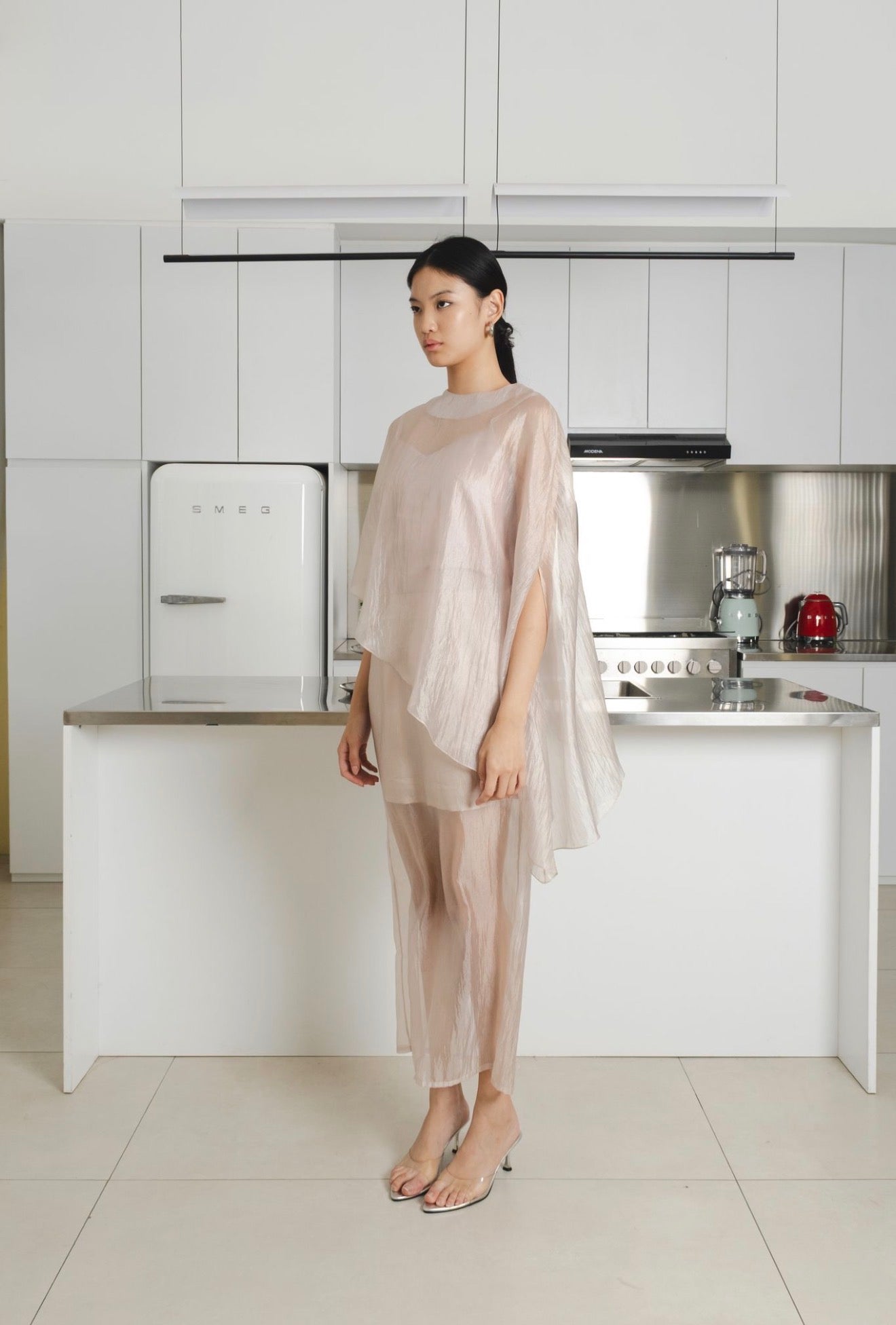Aire Sheer Top | Cream