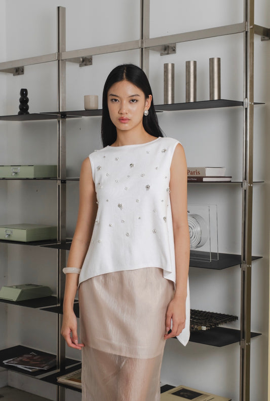 Motion Knit Top | White