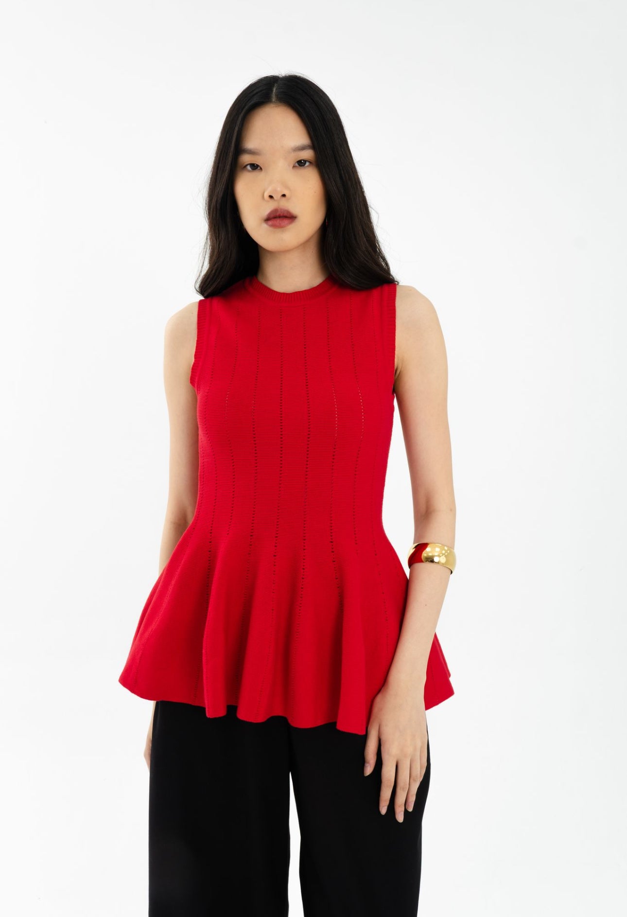 Lila Sleeveless Top | Red