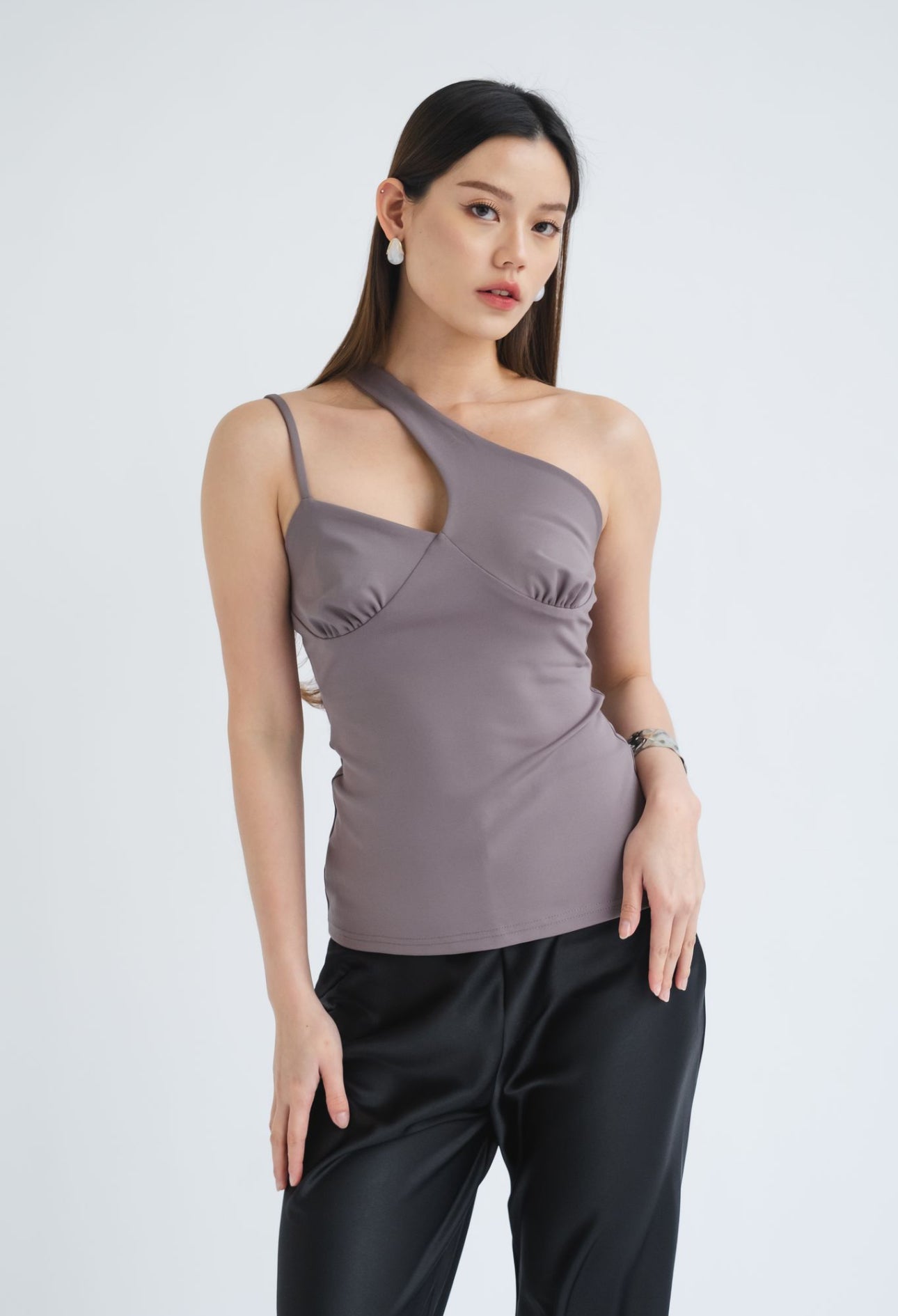 Faye Asymmetrical tank | Space Grey