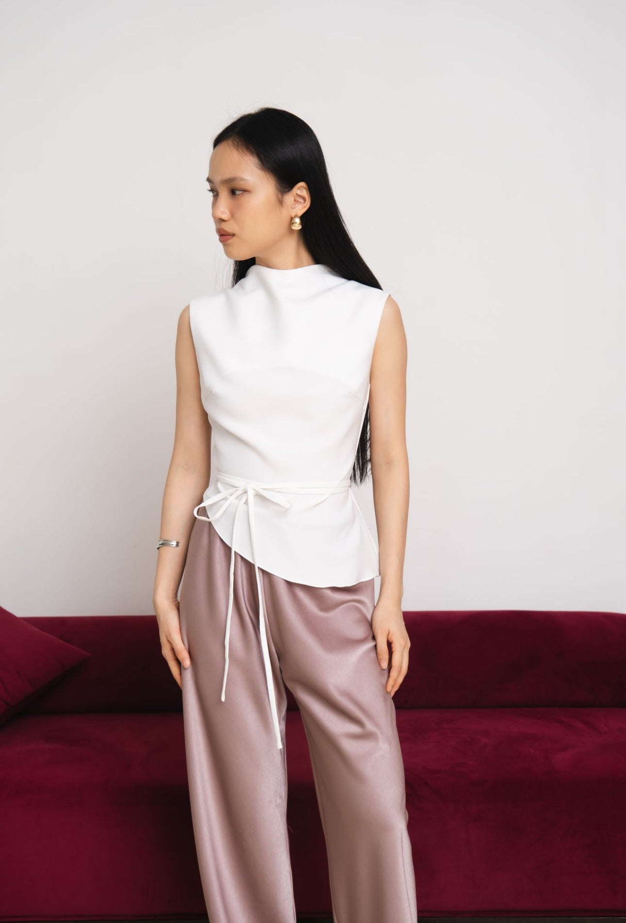 Prime Asymmetrical Top | White