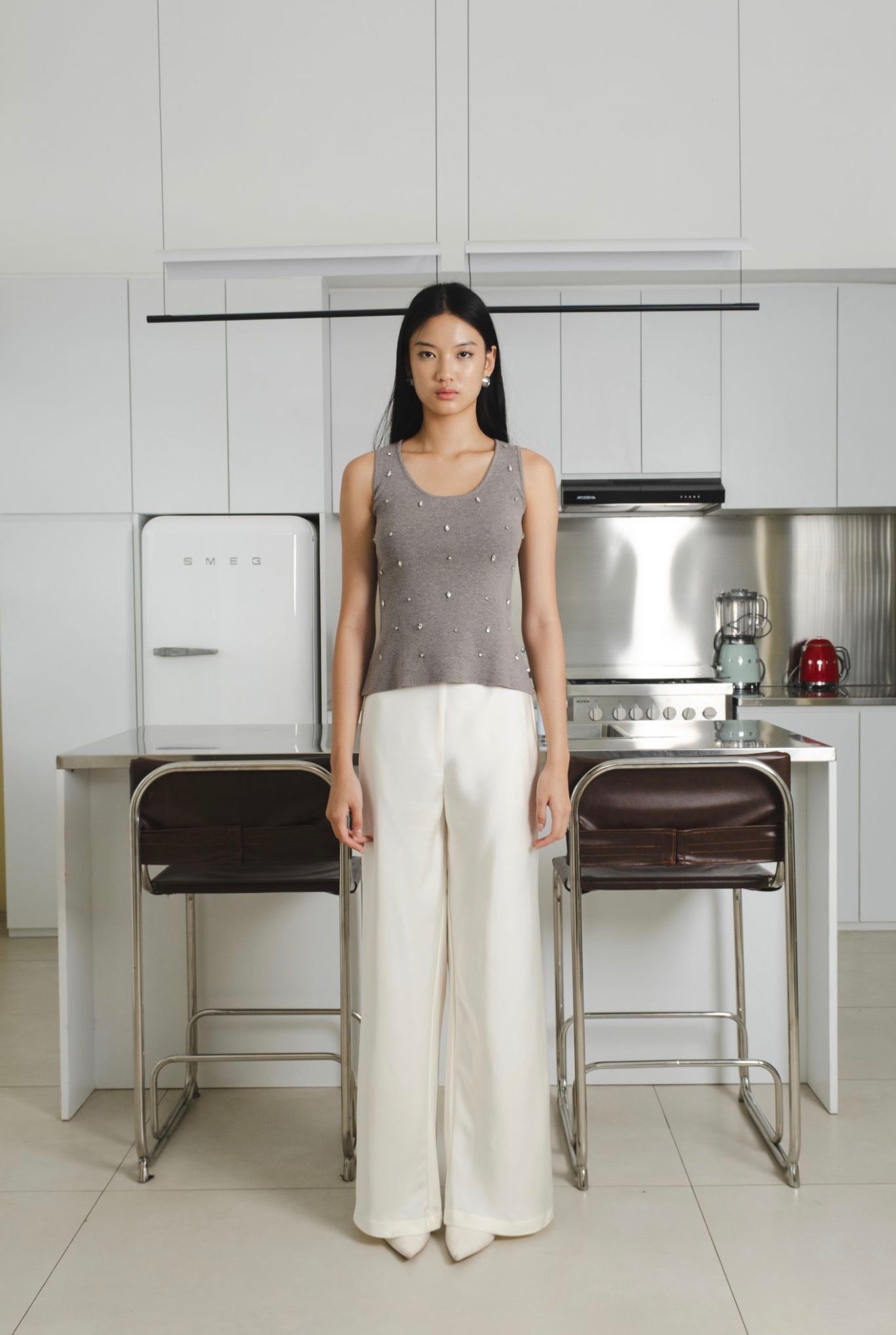 Ease Tanktop | Grey Beads