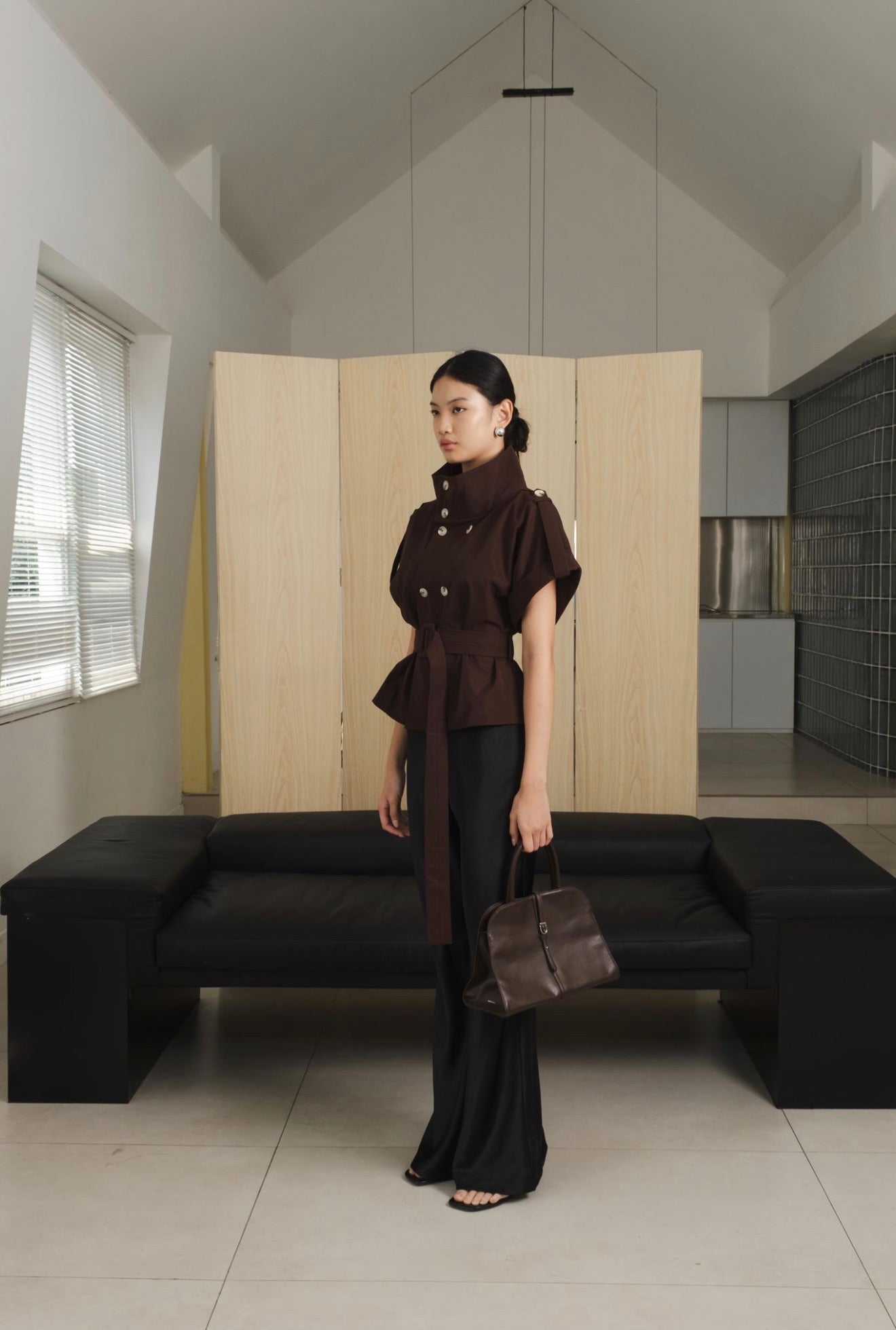 Tempo Trench Top | Chocolate