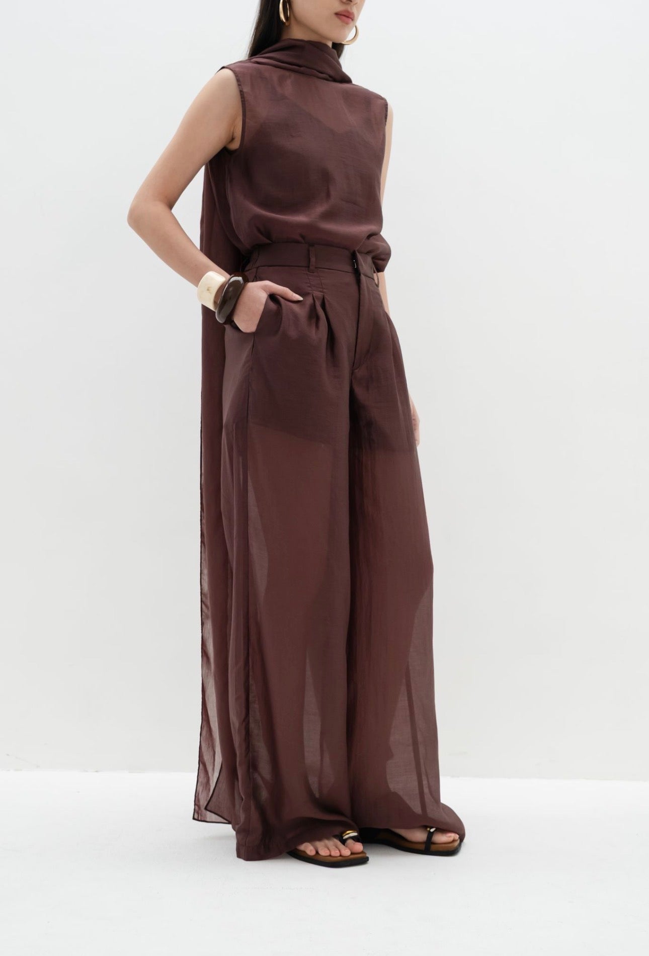 Form Sheer Pants | Espresso