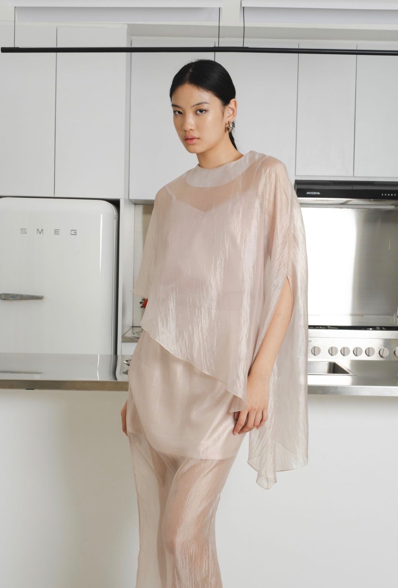 Aire Sheer Top | Cream