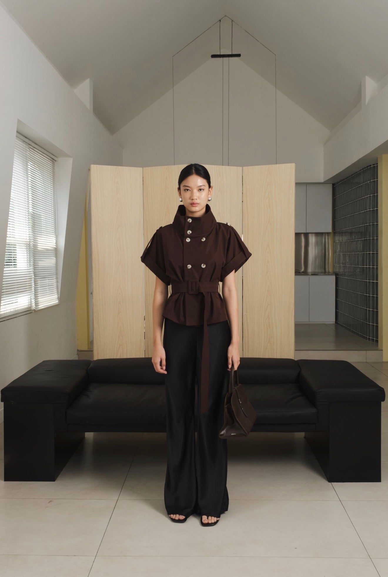 Tempo Trench Top | Chocolate