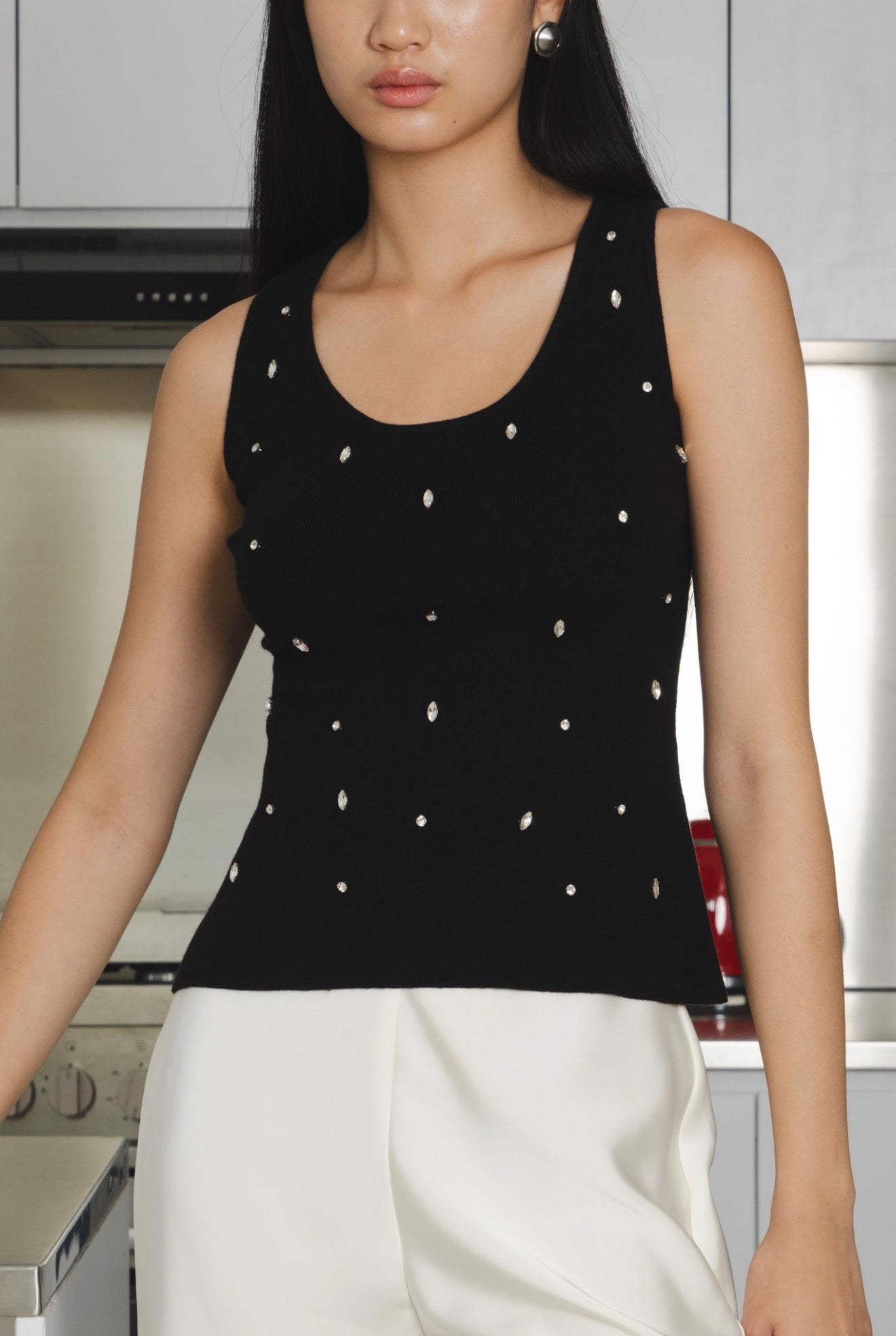 Ease Tanktop | Black Beads