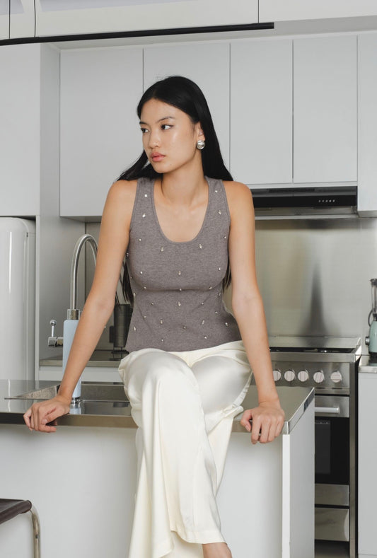 Ease Tanktop | Grey Beads