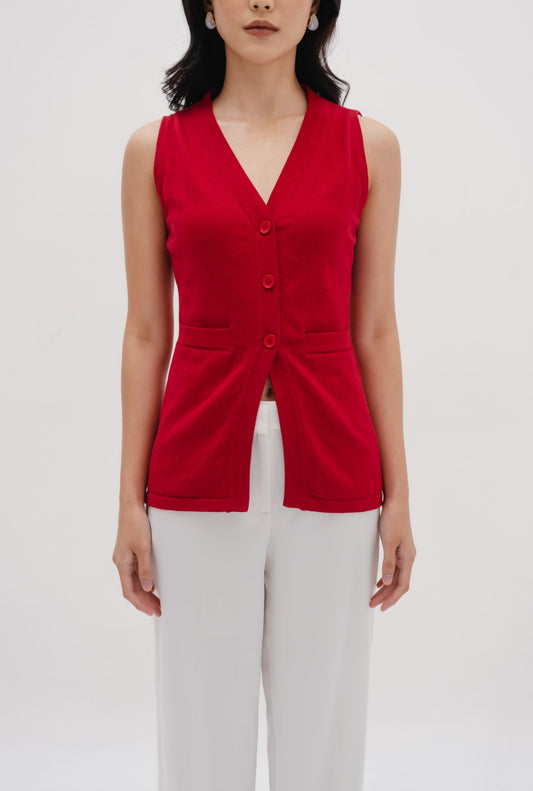 Cassia Vest | Red