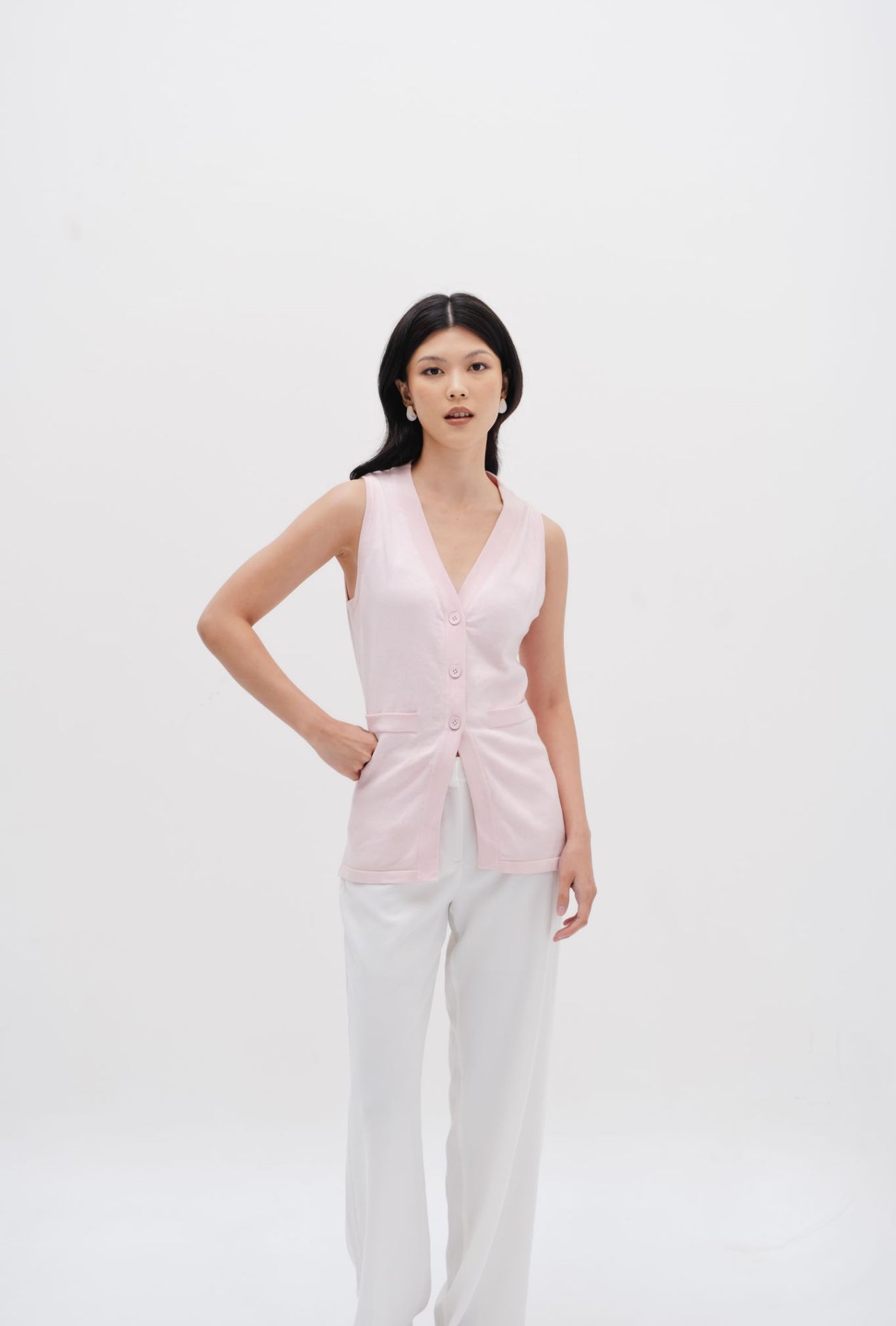 Cassia Vest | Baby Pink