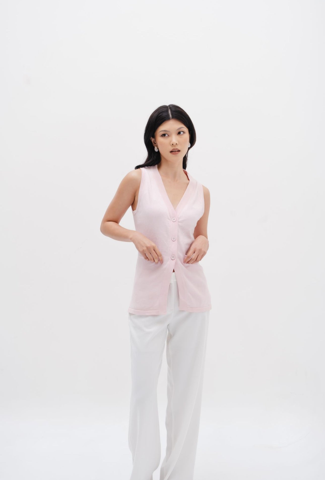 Cassia Vest | Baby Pink