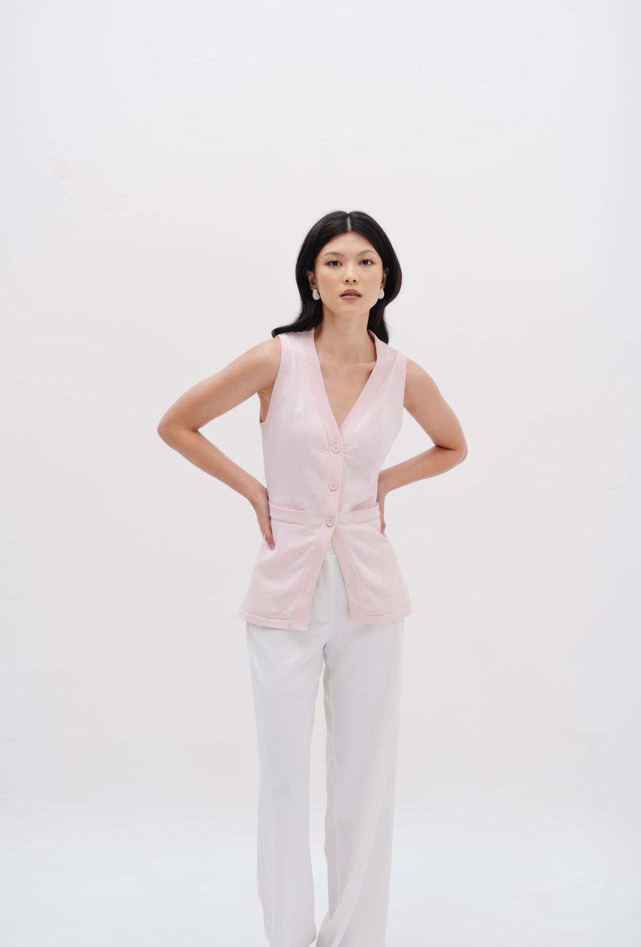 Cassia Vest | Baby Pink