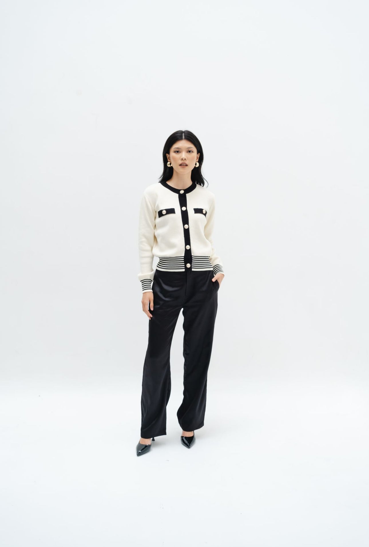 Anna Knit Cardigan | White