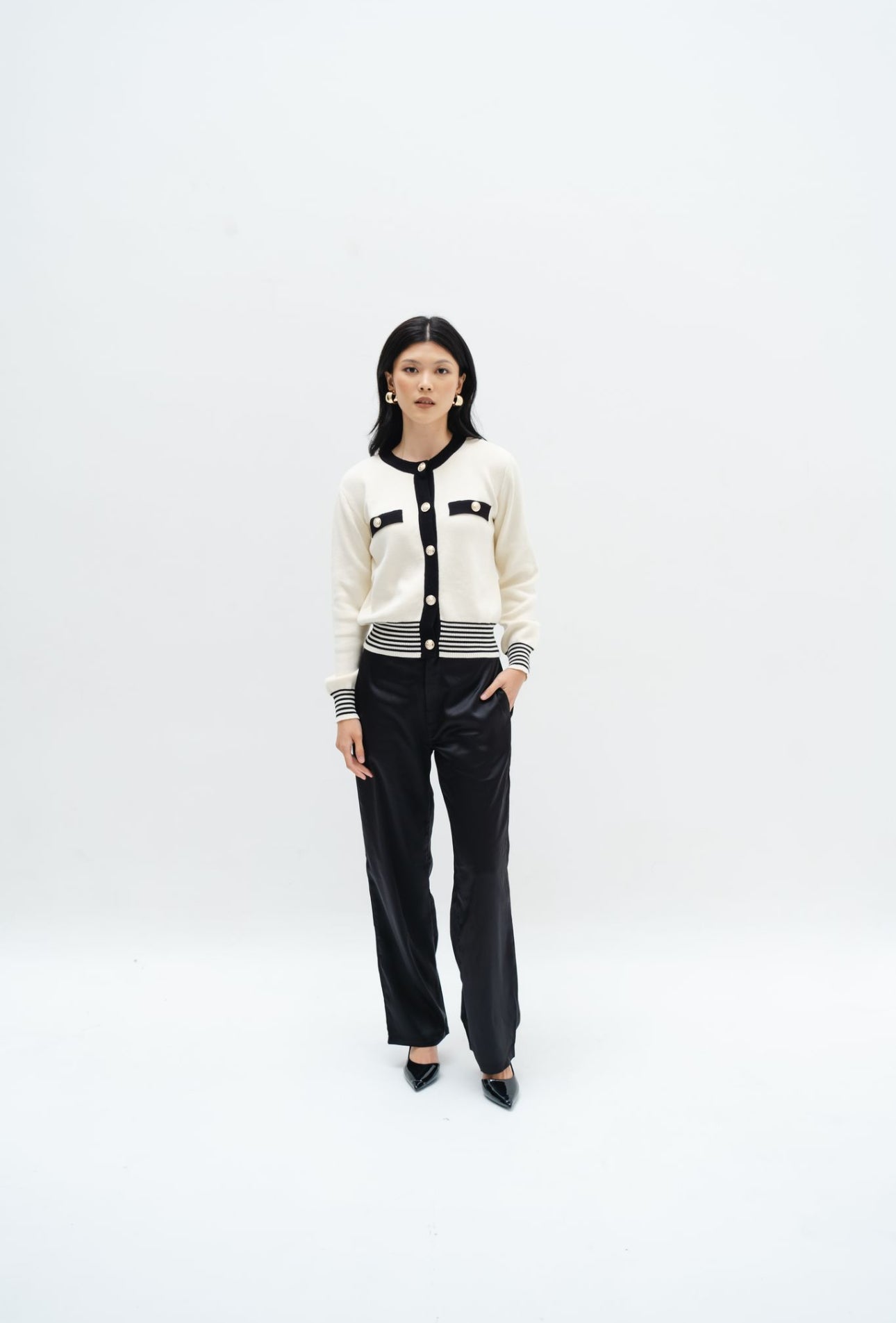 Anna Knit Cardigan | White