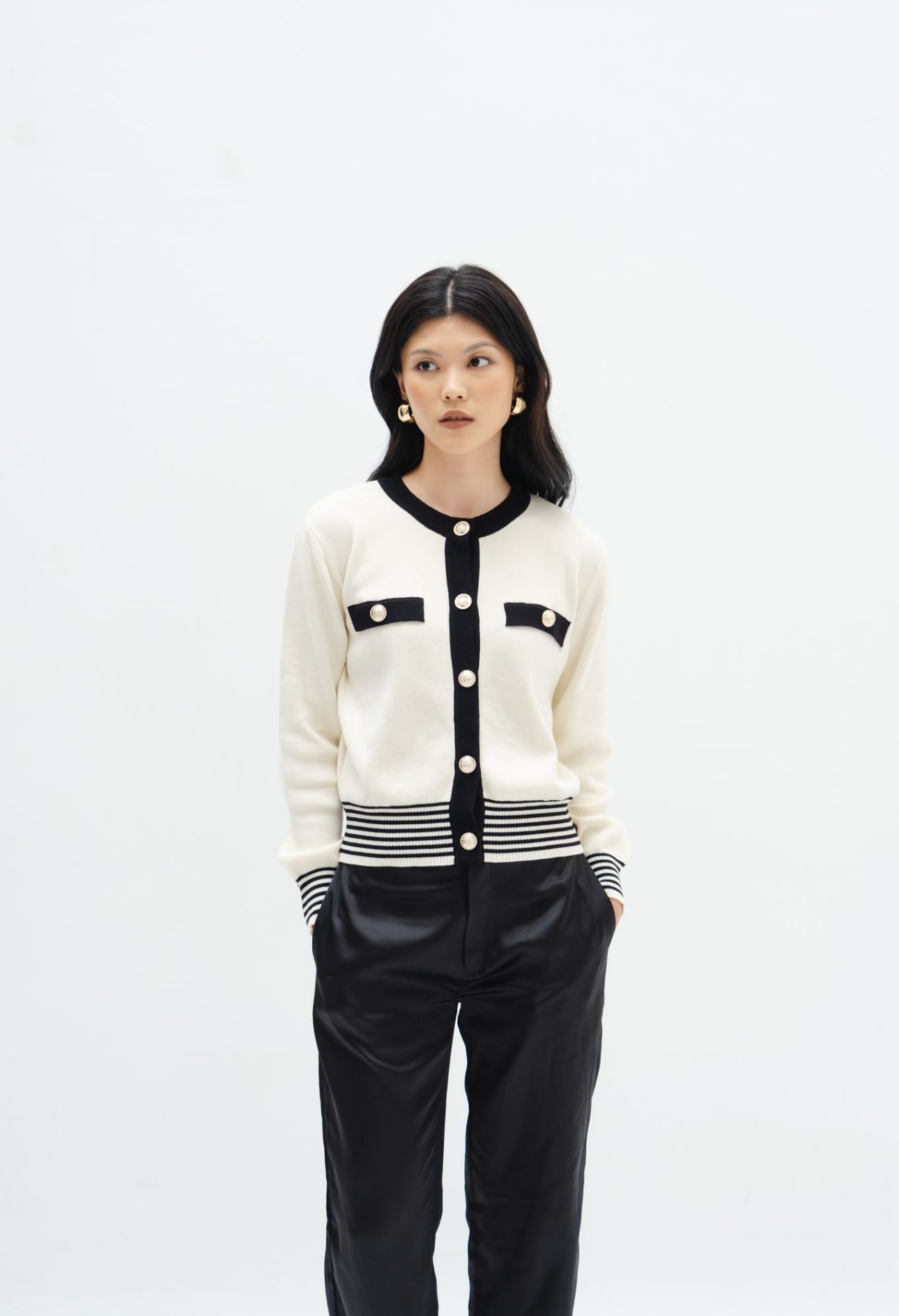 Anna Knit Cardigan | White