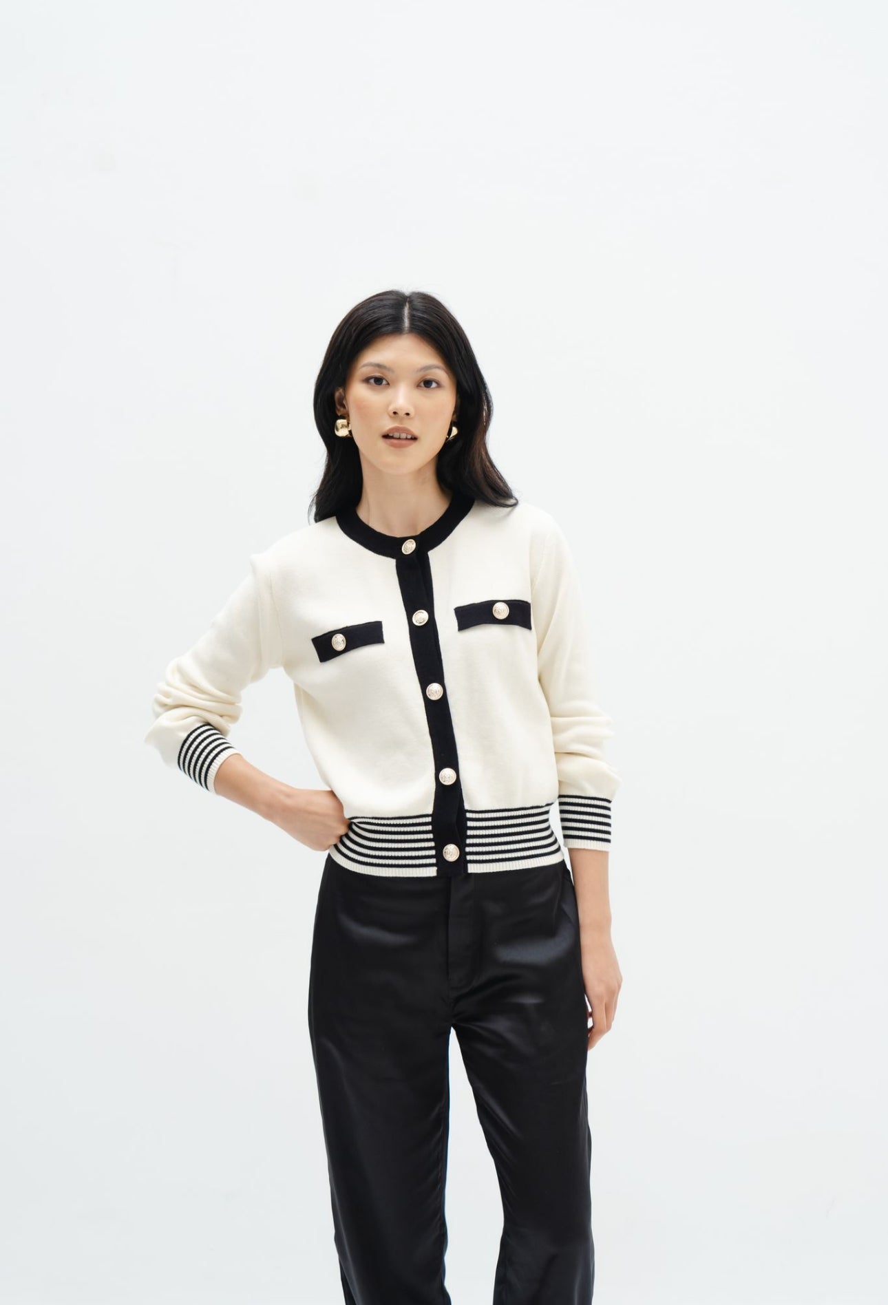 Anna Knit Cardigan | White