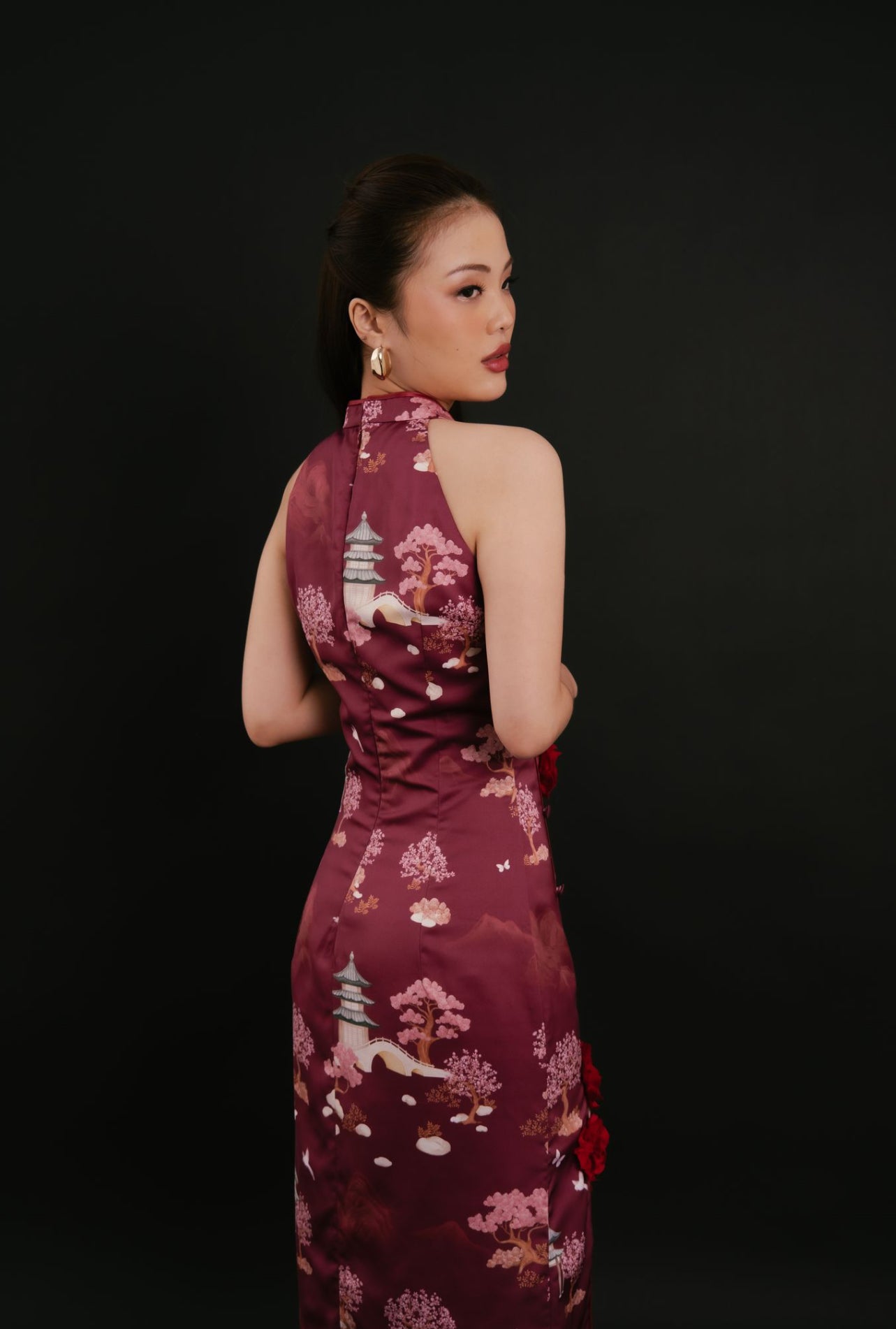 Hua Dress | Maroon Forest