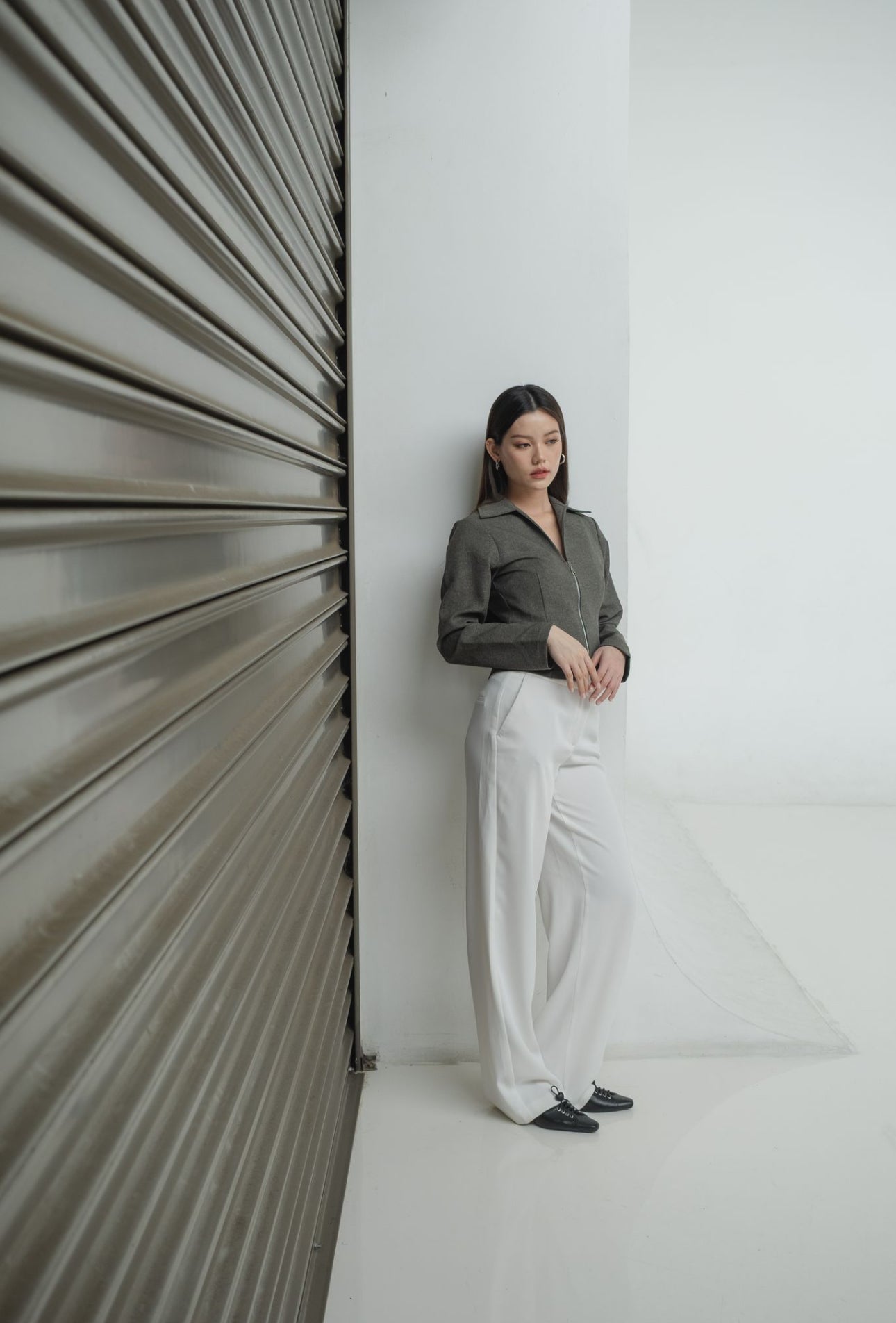Zora Fitted Blazer | Grey