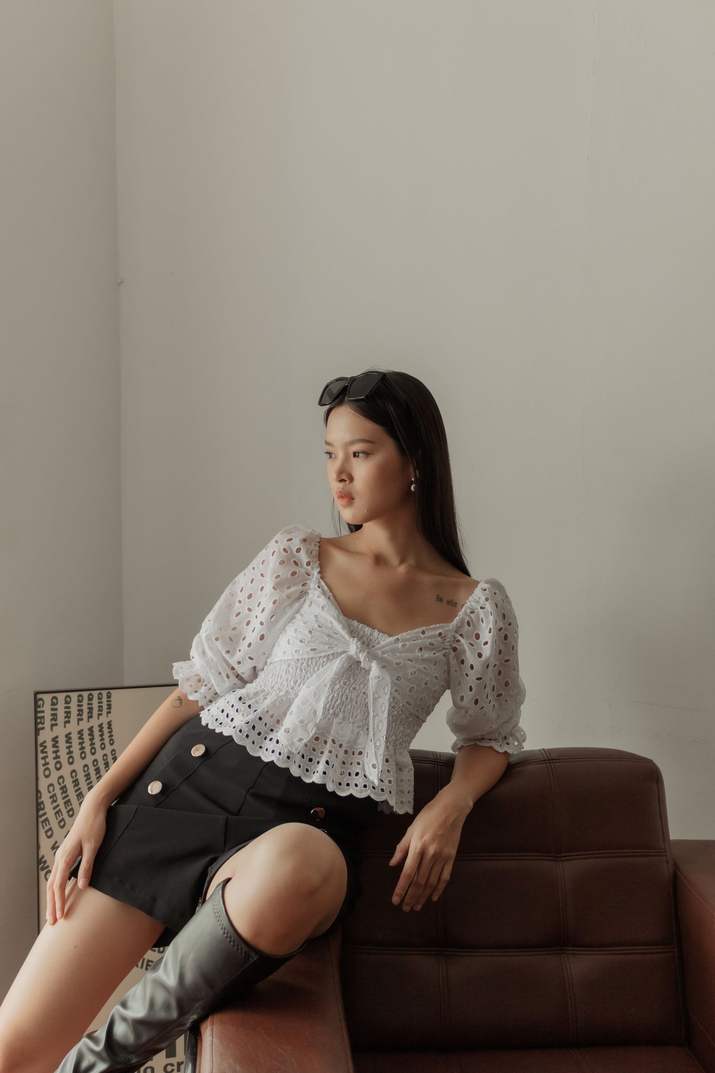Tracie Eyelet Top