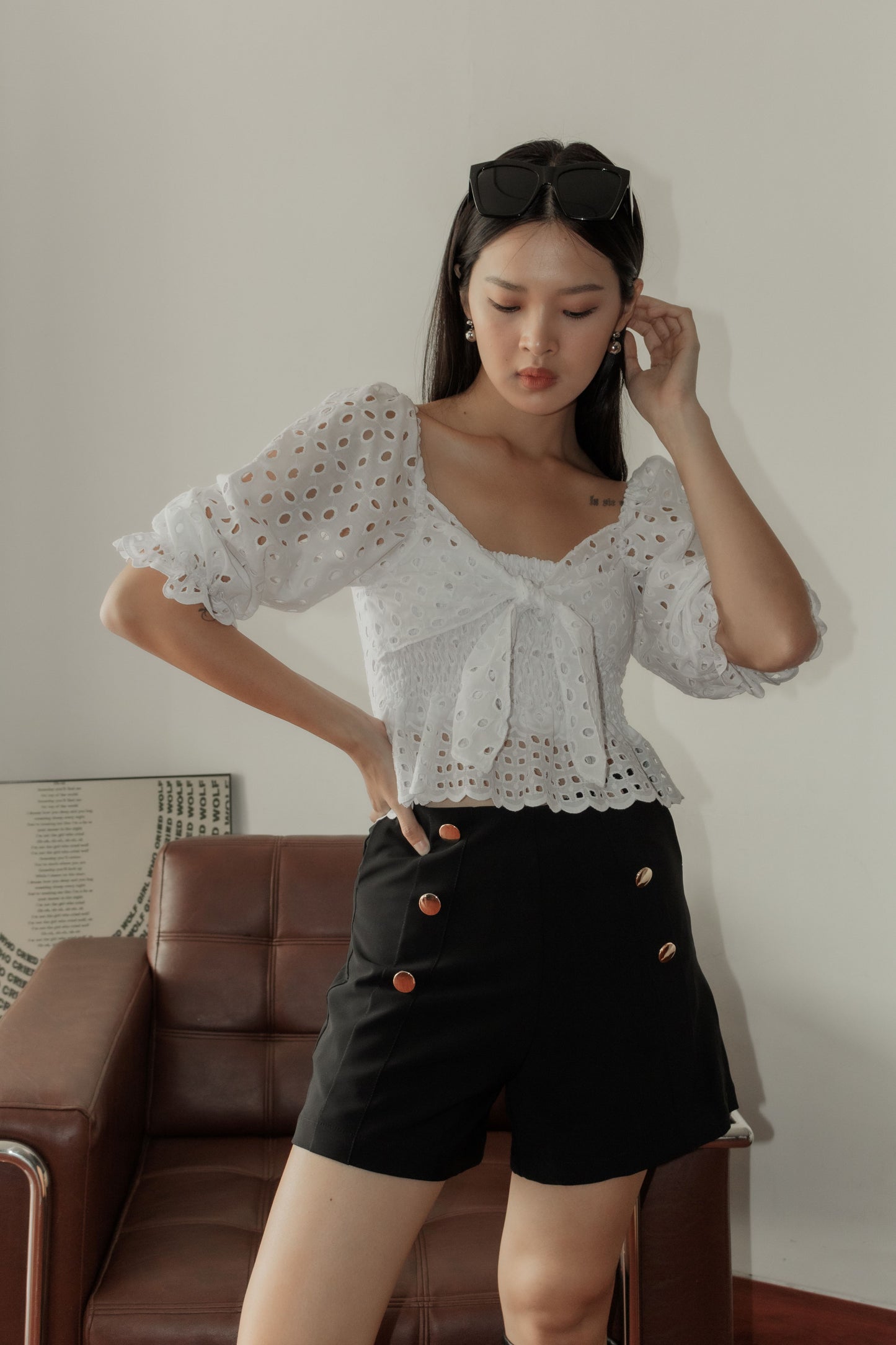 Tracie Eyelet Top
